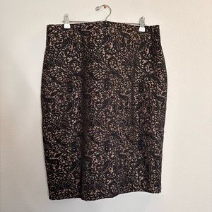 Champagne & Black Pencil Skirt